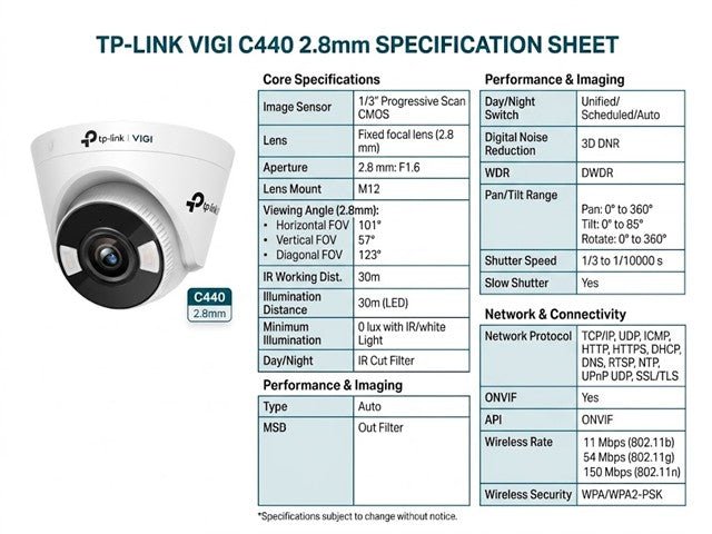 TP-LINK VIGI C440 2.8MM - CCTV Products & Accessories - 4897098688649