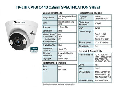 TP-LINK VIGI C440 2.8MM - CCTV Products & Accessories - 4897098688649