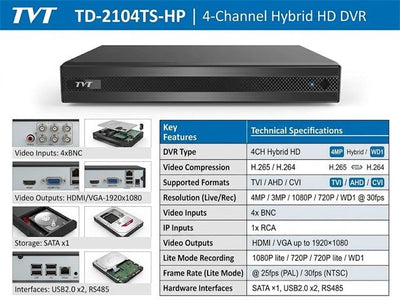 TVT TD-2104TS-HP - CCTV Products & Accessories -