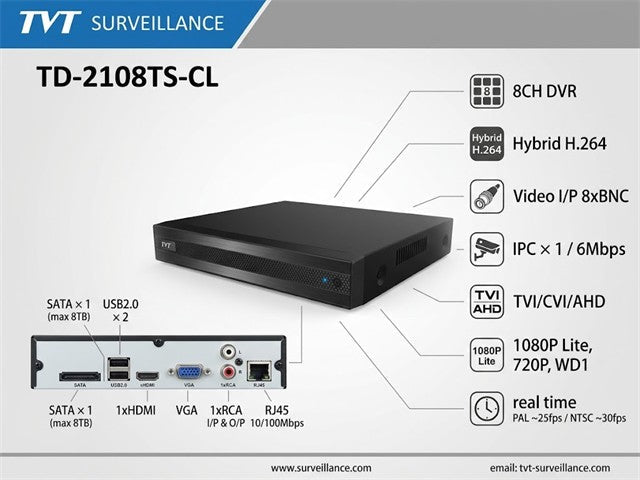 TVT TD-2108TS-CL - CCTV Products & Accessories -