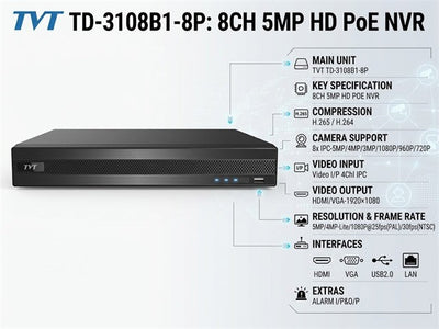 TVT TD-3108B1-8P - CCTV Products & Accessories -
