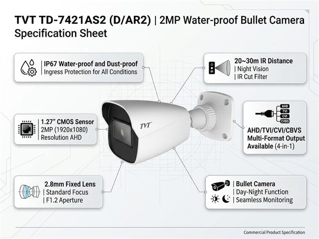 TVT TD-7421AS2 (D/AR2) - CCTV Products & Accessories -