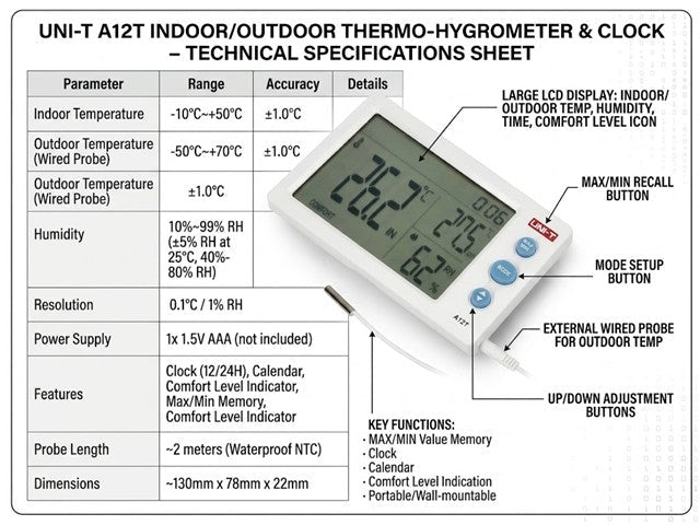 UNI-T A12T - Environmental Test Equipment - 6935750512272