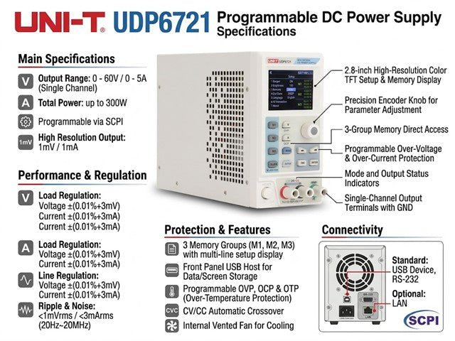 UNI-T UDP6721 - Power Supplies - 5901890095228