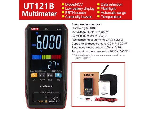 UNI-T UT121B - Multimeters & Voltmeters - 6935750512708