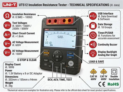 UNI-T UT512 - Environmental Test Equipment - 6935750551202