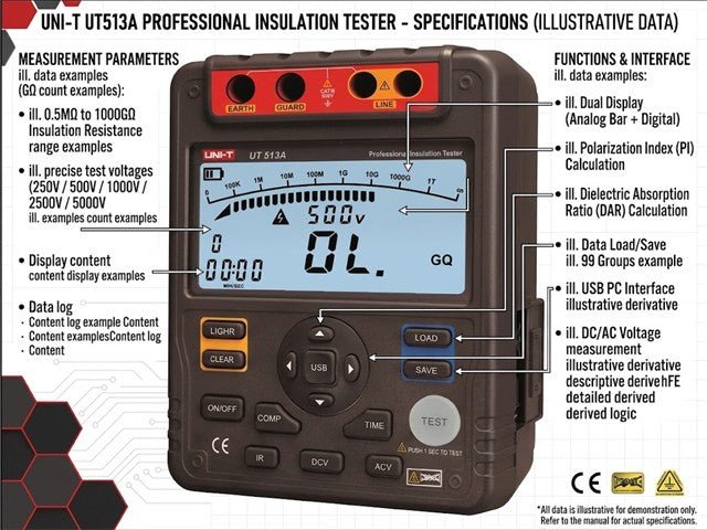 UNI-T UT513A - Insulation Testers/Megohmmeters - 6546173940283
