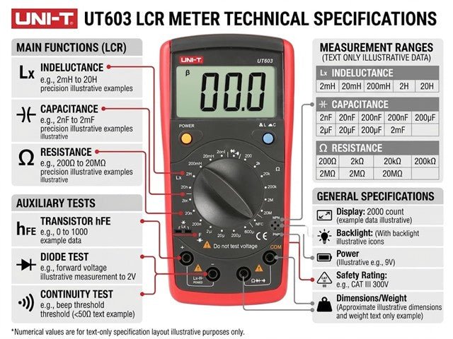 UNI-T UT603 - Component Testers - 5901436822561