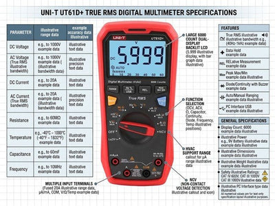 UNI-T UT61D+ - Multimeters & Voltmeters - 6935750561072
