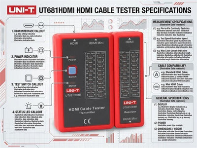 UNI-T UT681HDMI - LAN/Telecom/Cable Testing - 05901890056854