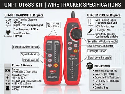 UNI-T UT683 KIT - LAN/Telecom/Cable Testing - 6935750568323
