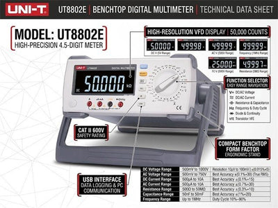 UNI-T UT8802E - Multimeters & Voltmeters - 6935750588123