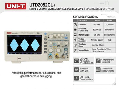 UNI-T UTD2052CL+ - Oscilloscopes - 6935750591284