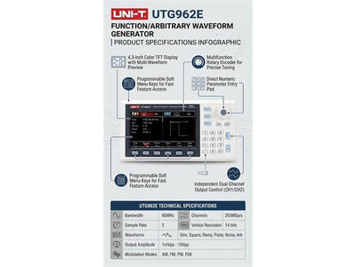 UNI-T UTG962E - Function Generators & Synthesisers - 6935750596203