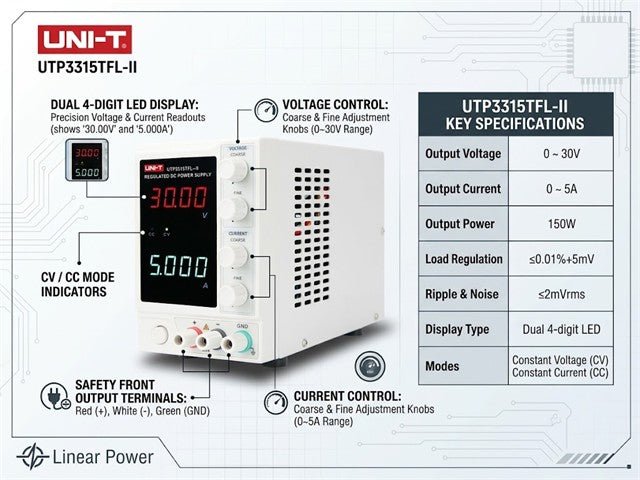 UNI-T UTP3315TFL-II - Power Supplies - 6935750533246