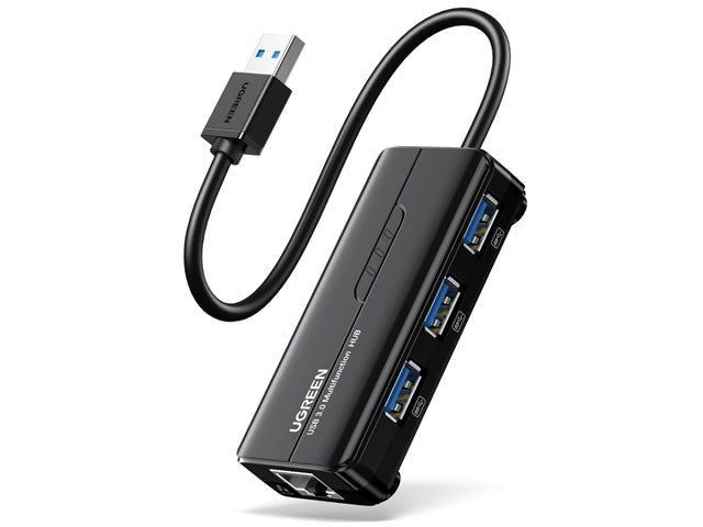 USB3.0 3PORT HUB WITH LAN PORT - USB Hubs, Adaptors, & Extenders - 