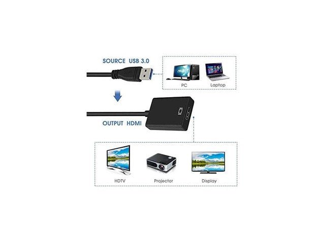 USB3.0M TO HDMI - F CONVERTER T1 - USB Hubs, Adaptors, & Extenders -