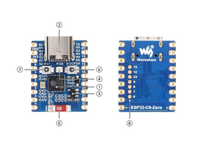 WVS ESP32 - C6FH4 MINI DEVEL BOARD - ESP8266 & ESP32 Modules -