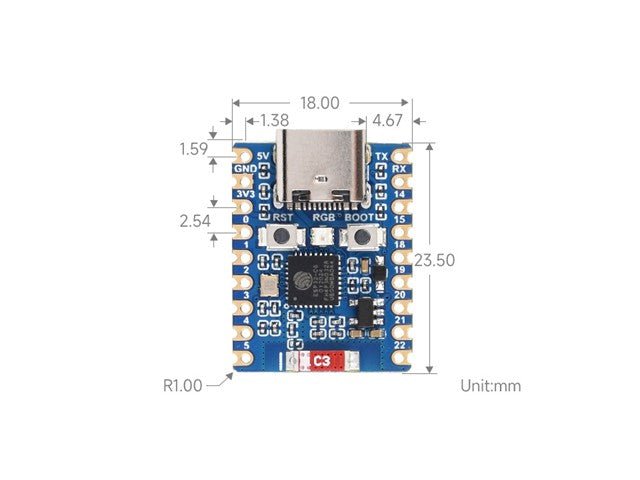 WVS ESP32 - C6FH4 MINI DEVEL BOARD - ESP8266 & ESP32 Modules -