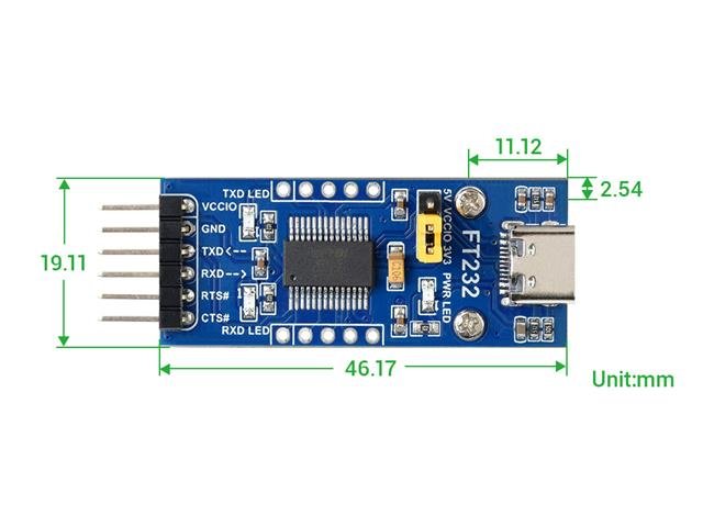 WVS FT232RL USB TO SERIAL BOARD - Breakout boards / Shields / Modules -