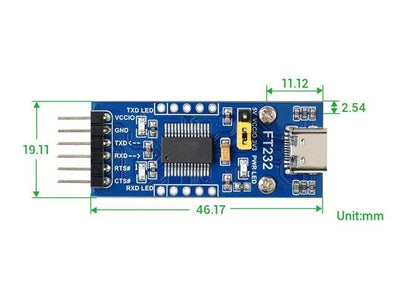 WVS FT232RL USB TO SERIAL BOARD - Breakout boards / Shields / Modules -