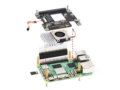 WVS PCIE-M.2 HAT-RASPB PI 5 - Breakout boards / Shields / Modules -