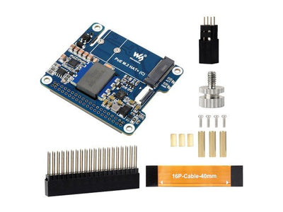 WVS PCIE-M.2 POE HAT-RASP PI 5 - Breakout boards / Shields / Modules -