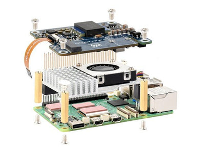 WVS PCIE-M.2 POE HAT-RASP PI 5 - Breakout boards / Shields / Modules -