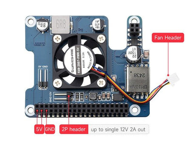 WVS POE HAT RASPBERRY PI 5+FAN - Breakout boards / Shields / Modules -