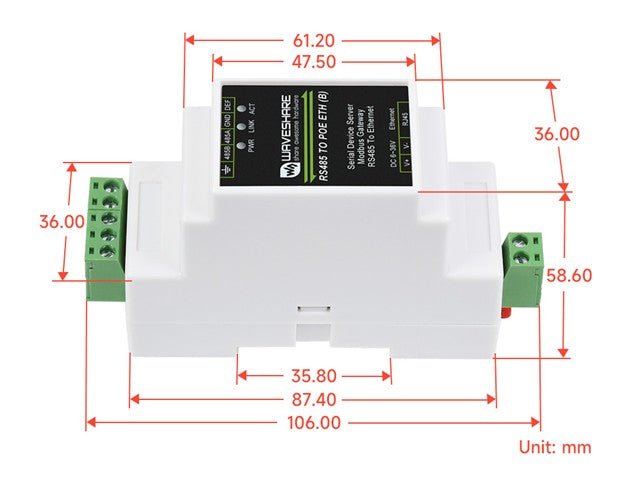 WVS RS485 TO RJ45 ETHERNET POE - Communications -