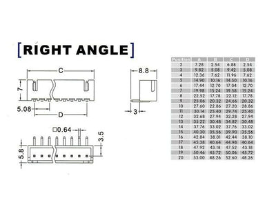 XY136 - 12RT - PCB Connectors -
