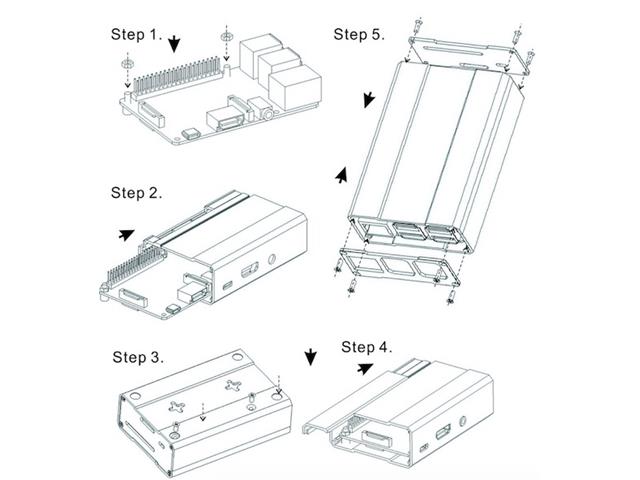 CMU RASP PI 3B ALUMINIUM ENCLOSU