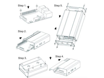 CMU RASP PI 3B ALUMINIUM ENCLOSU