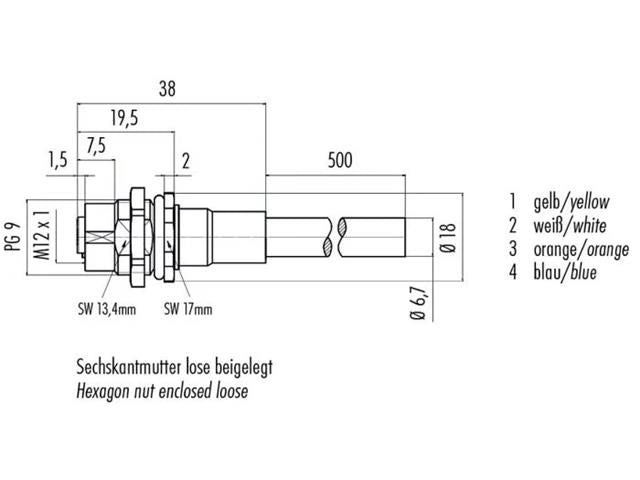 142M1D20005 - Actuator/Sensor Cable -