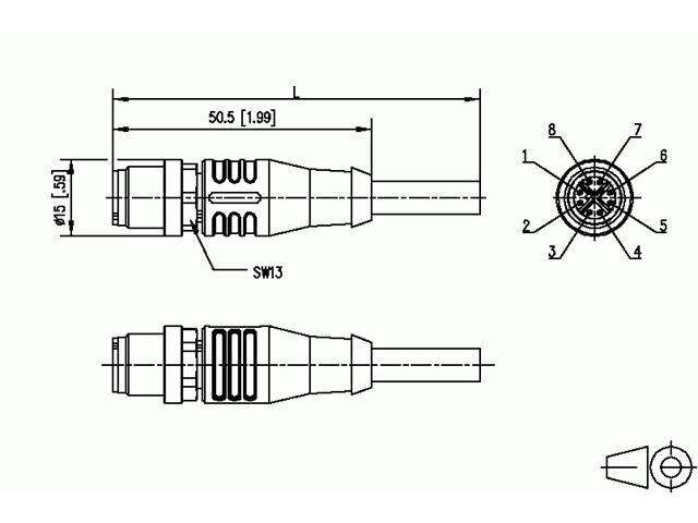 142M2X10020 - Actuator/Sensor Cable -