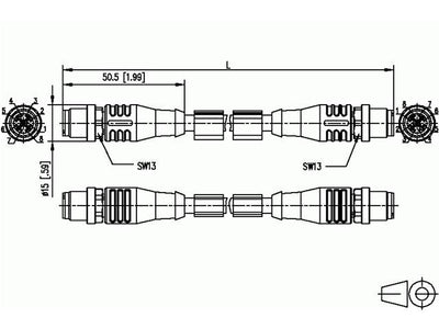 142M2X11100 - Actuator/Sensor Cable -