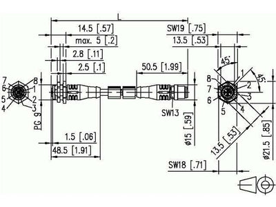 142M2X12050 - Actuator/Sensor Cable -
