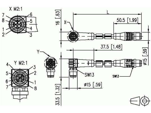 142M2X19100 - Actuator/Sensor Cable -
