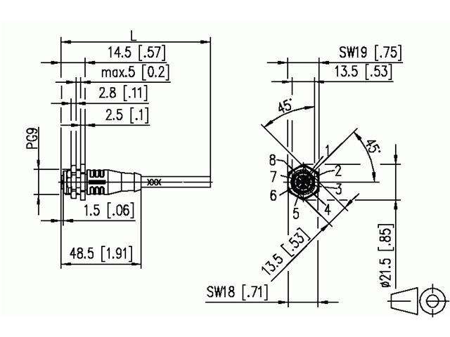 142M2X20020 - Actuator/Sensor Cable -