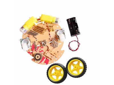 HKD 2WD ROUND 2 TIER CHASSIS KIT - Robot Chassis -