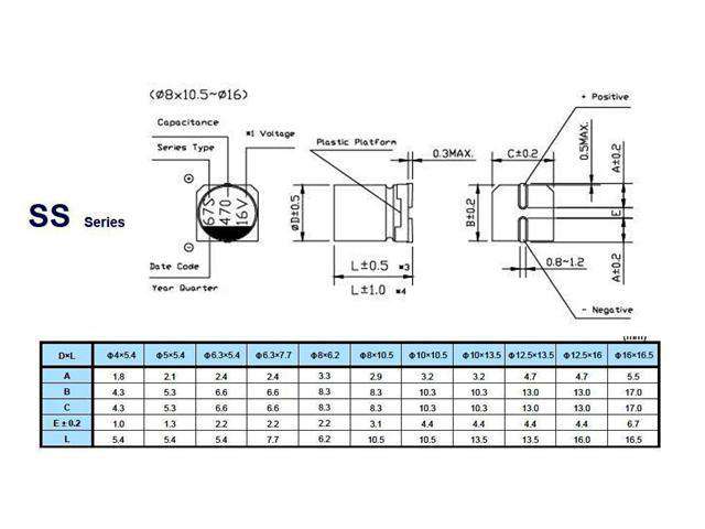 47UF 25VES LO ESR (6,3X5,4) - Capacitors -