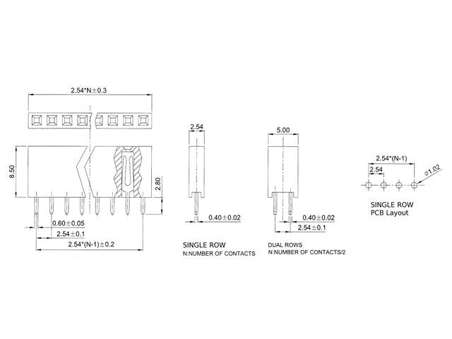 725040 - PCB Connectors -