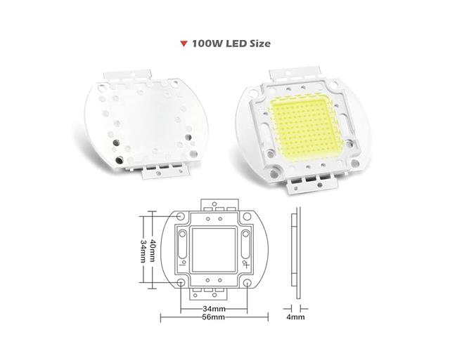 BDD RECT POWER LED WHITE 100W32V