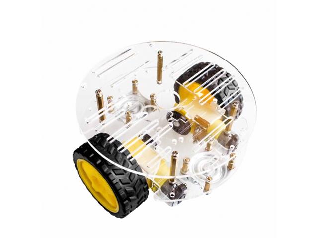 HKD 2WD ROUND 2 TIER CHASSIS KIT - Robot Chassis -