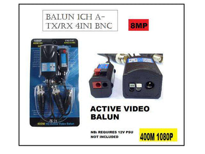 BALUN 1CH A-TX/RX 4IN1 BNC - CCTV Products & Accessories -