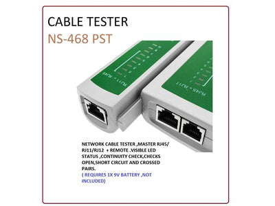 CABLE TESTER NS-468 PST - LAN/Telecom/Cable Testing -