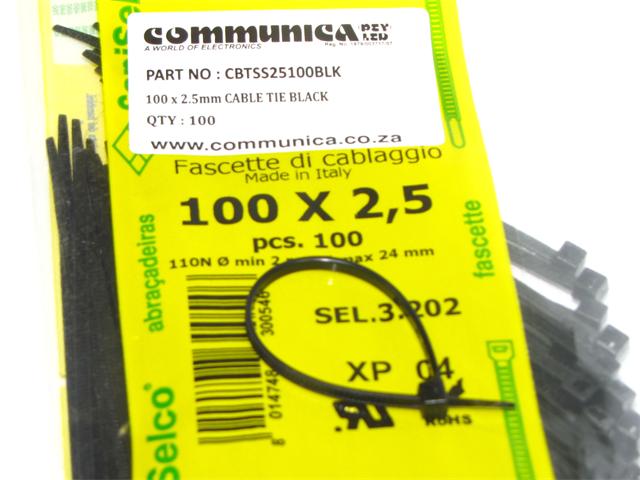 CBTSS25100BLK - Cable Fasteners & Fixings -