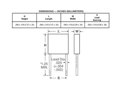 CK06BX3,9NF200V - Capacitors -