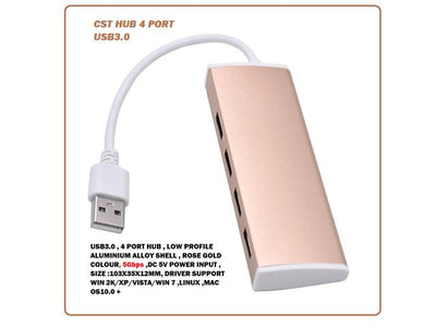 CST HUB 4 PORT USB3,0 - USB Hubs, Adaptors, & Extenders -
