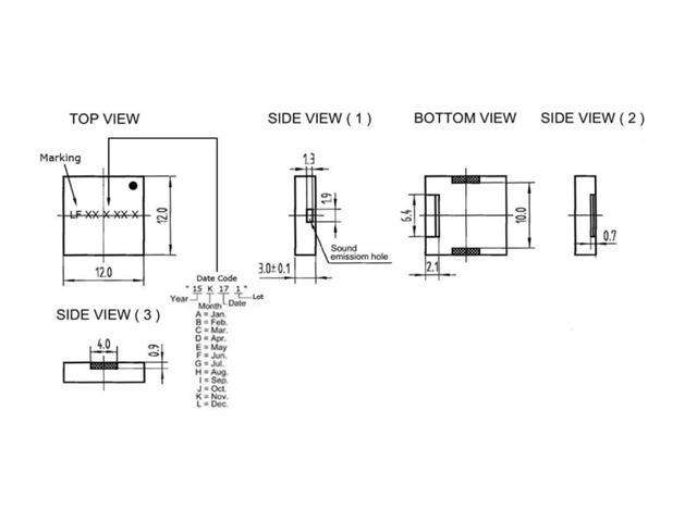 DB-E1898 - Sound, Buzzer & Microphone Components -